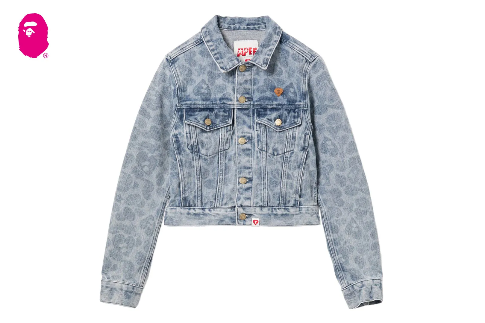 CAMO PRINTED DENIM JACKET sold by Bape
