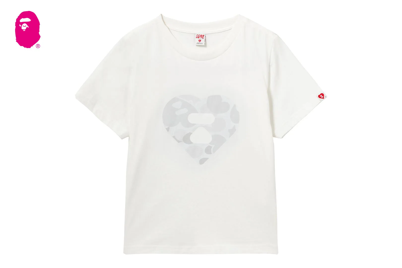 CAMO HEART PRINTED TEE #1 sold by Bape