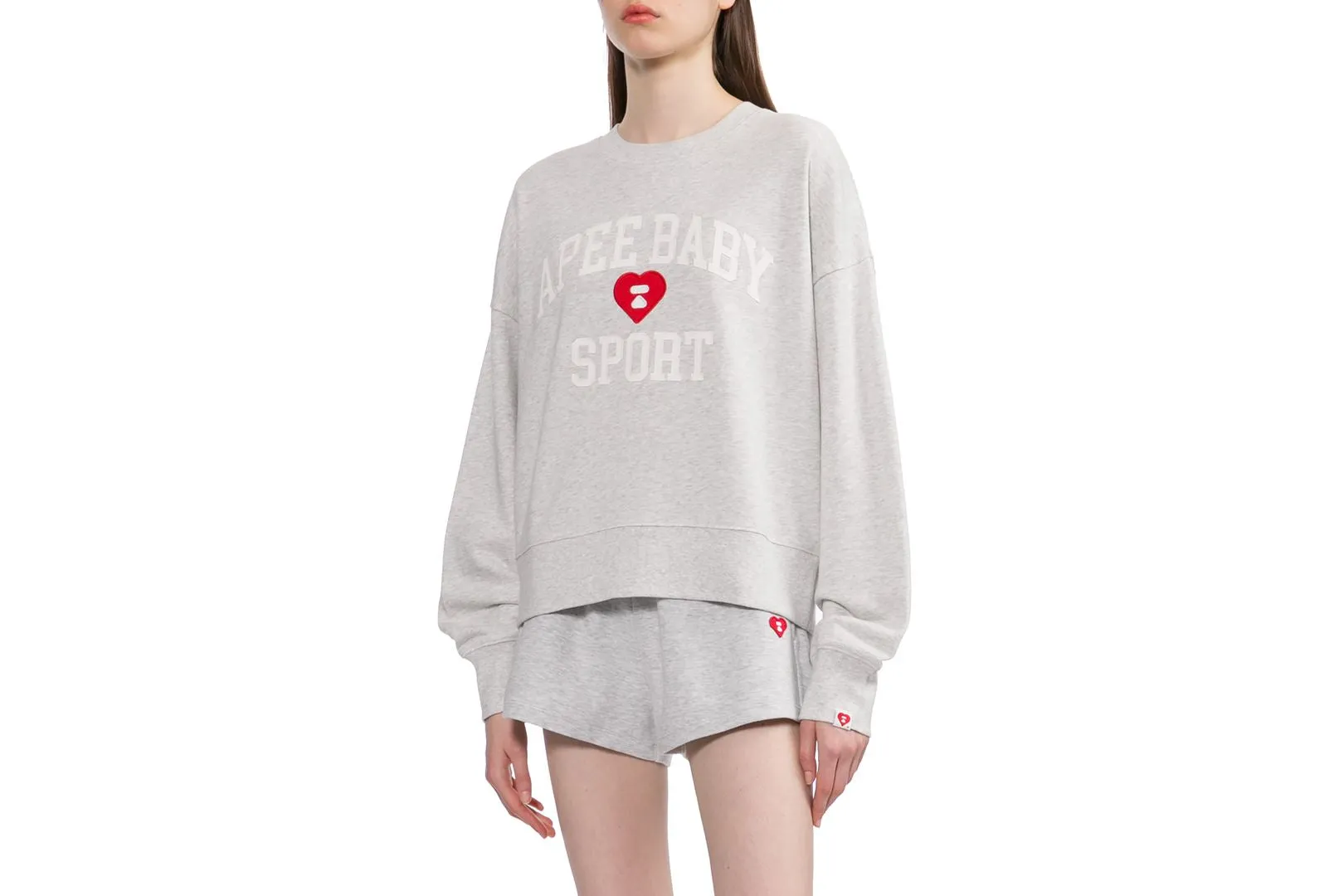 APPLIQUE PATCH AND HEART EMBROIDERY SWEAT SHIRT sold by Bape product image thumbnail 3