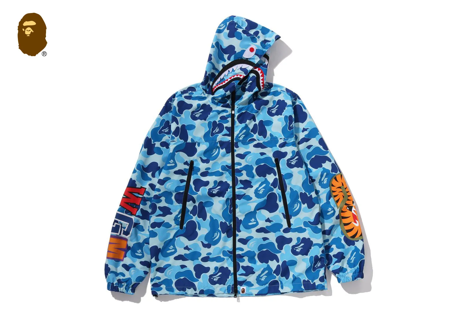 ABC CAMO SHARK HOODIE JACKET sold by Bape