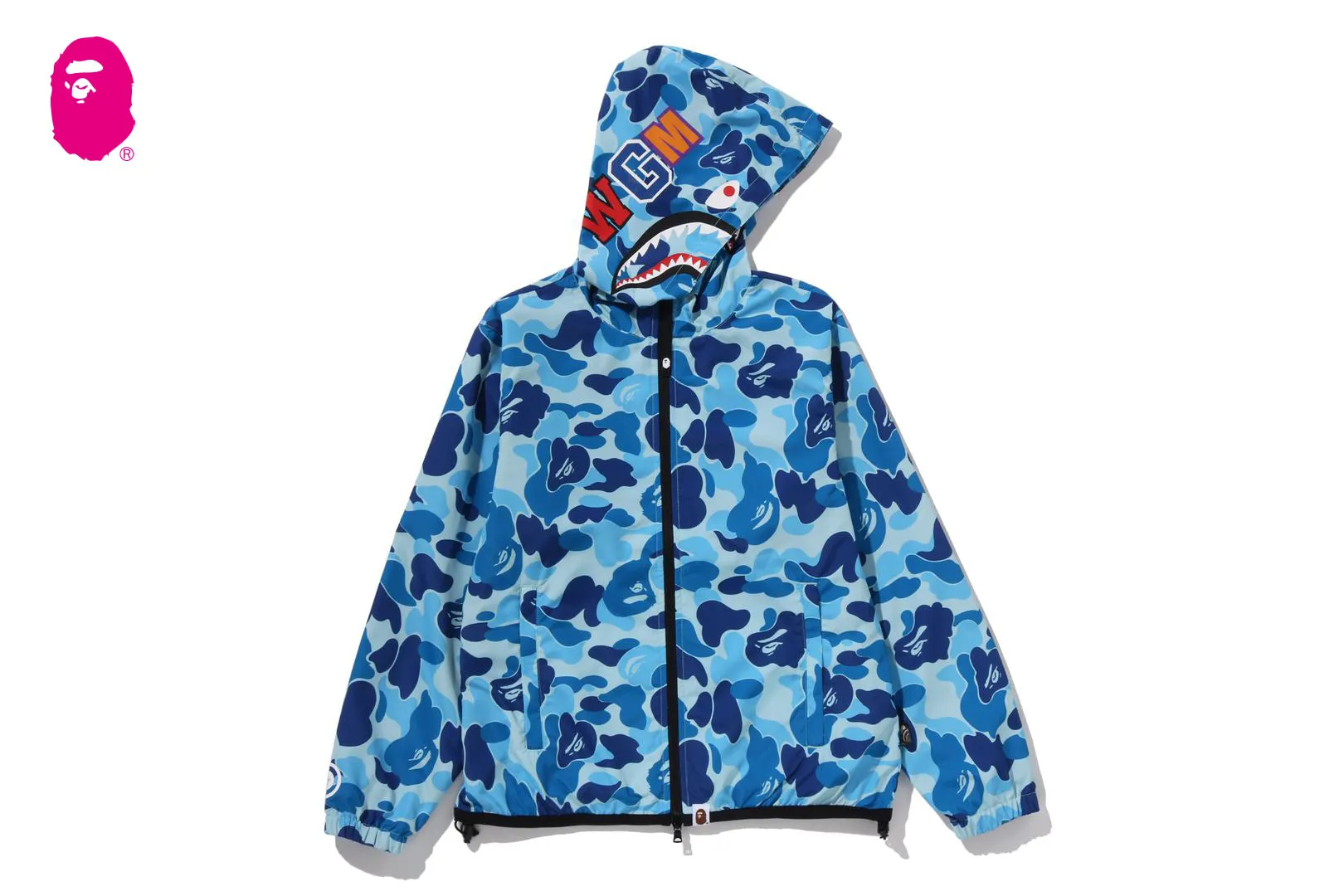 ABC CAMO SHARK HOODIE JACKET sold by Bape