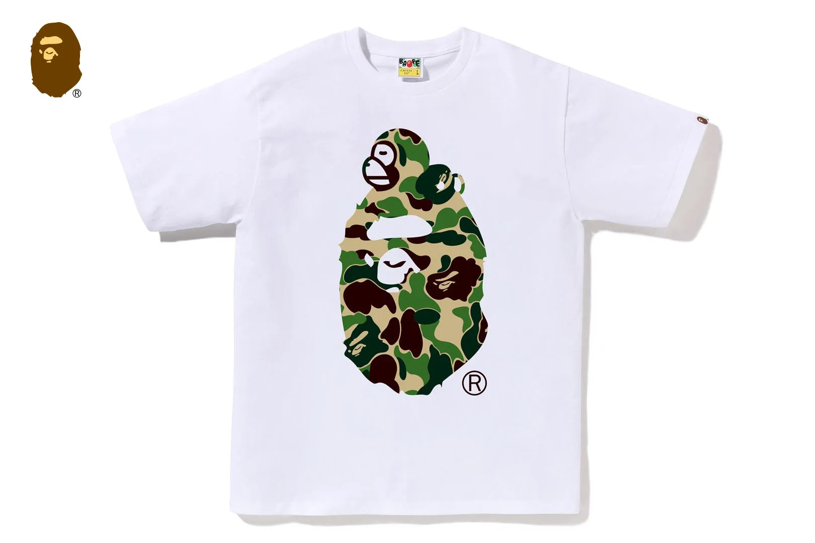 ABC CAMO MILO ON BIG APE TEE sold by Bape
