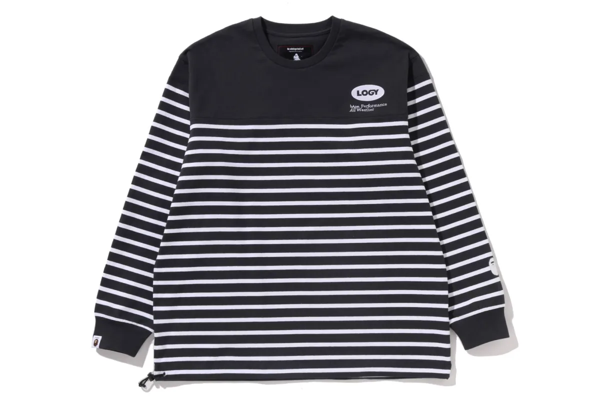 【 BAPE BY KAZUKI KURAISHI 】PANEL STRIPE LONG SLEEVES TEE made by Bape