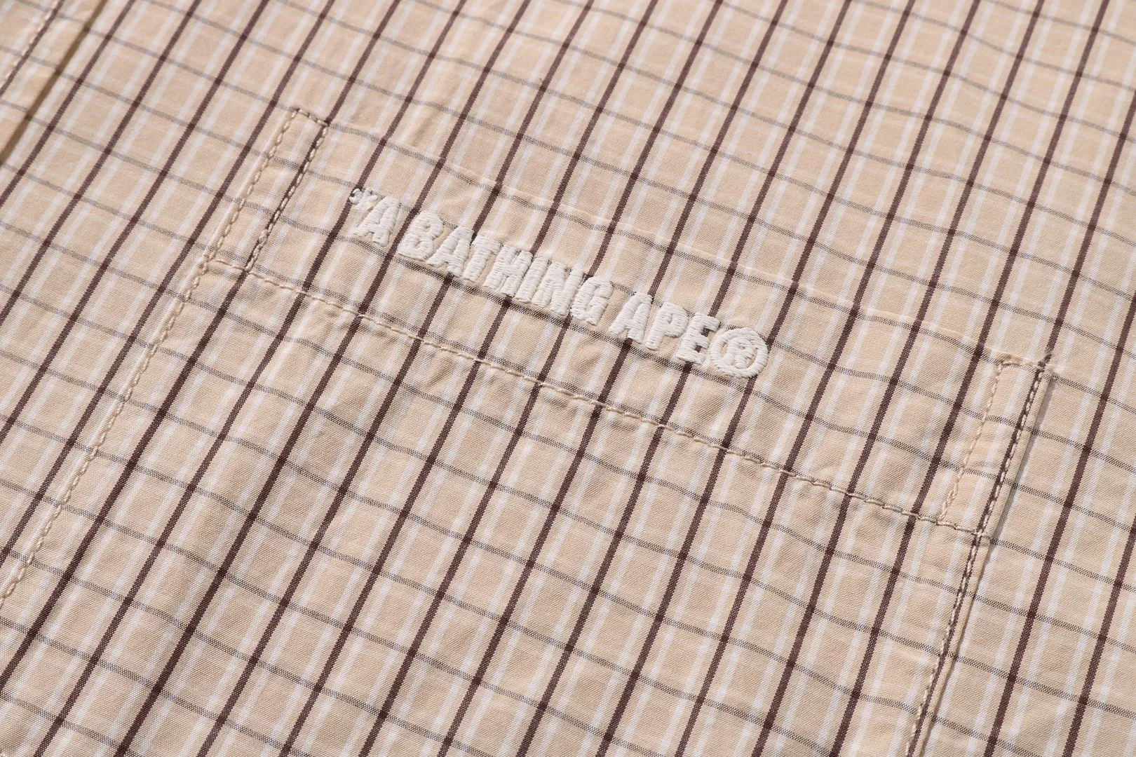 PLAID POPLIN LS SHIRT sold by Bape product image thumbnail 3