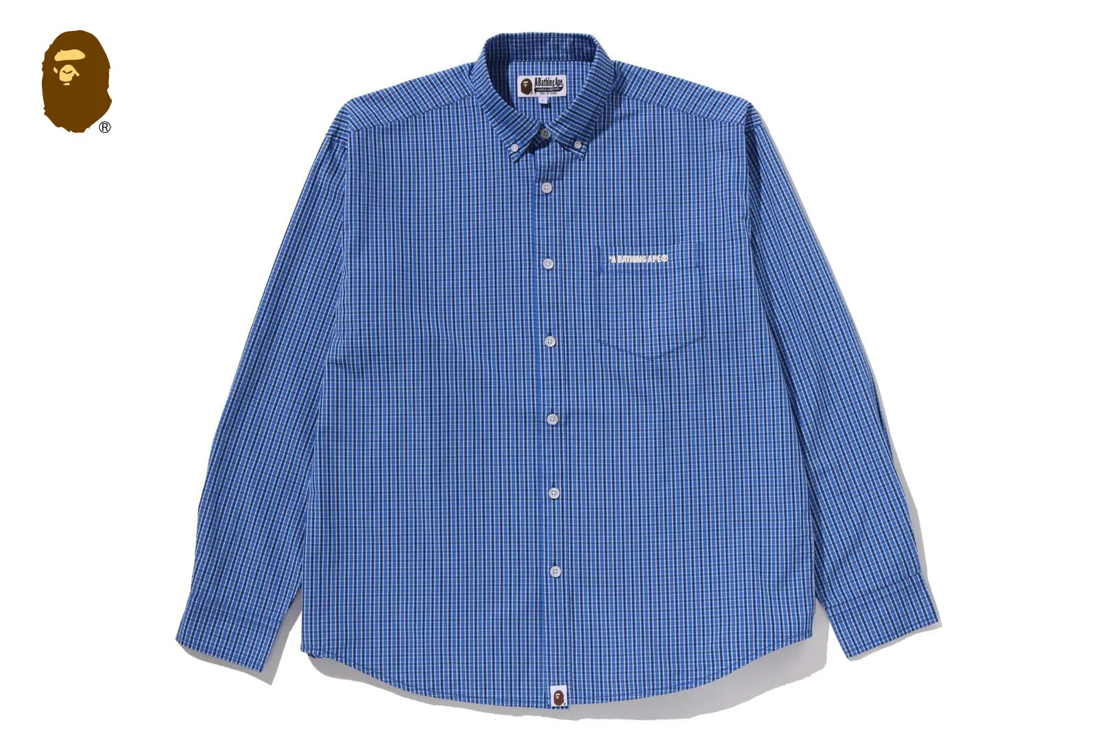 PLAID POPLIN LS SHIRT sold by Bape product image thumbnail 4