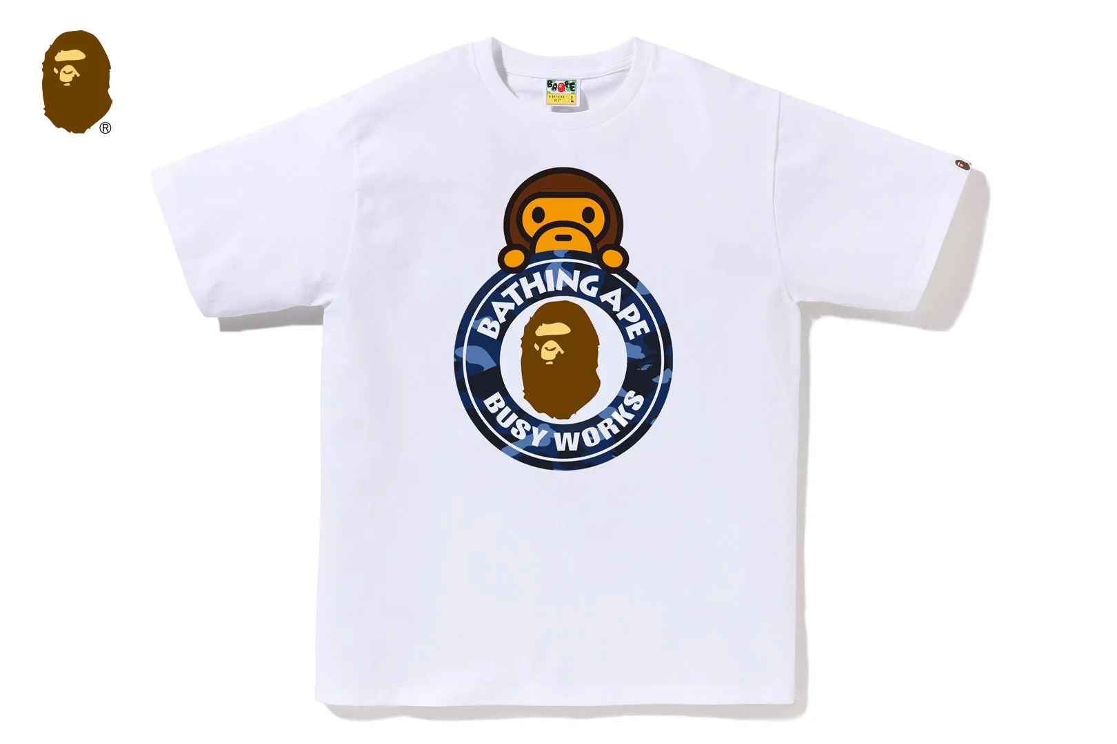 COLOR CAMO MILO ON BUSY WORKS TEE sold by Bape product image thumbnail 3