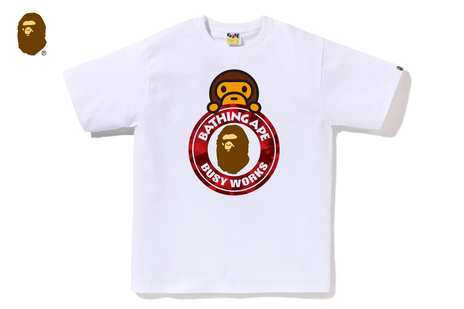 COLOR CAMO MILO ON BUSY WORKS TEE sold by Bape product image thumbnail 5