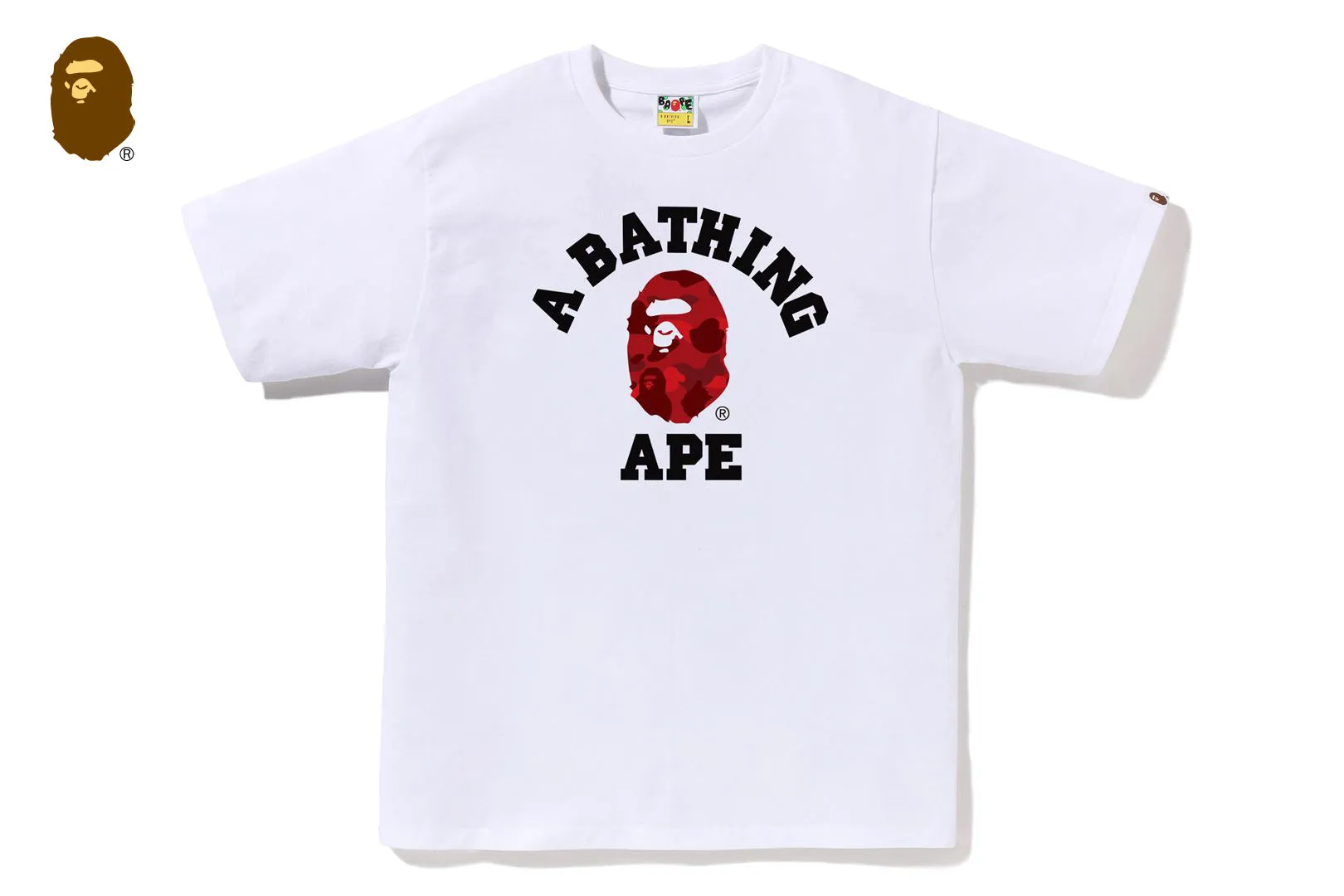 COLOR CAMO COLLEGE TEE sold by Bape