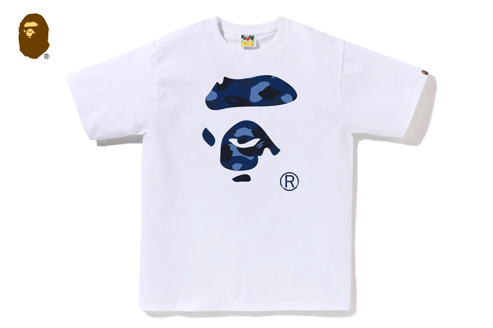 COLOR CAMO APE FACE TEE sold by Bape