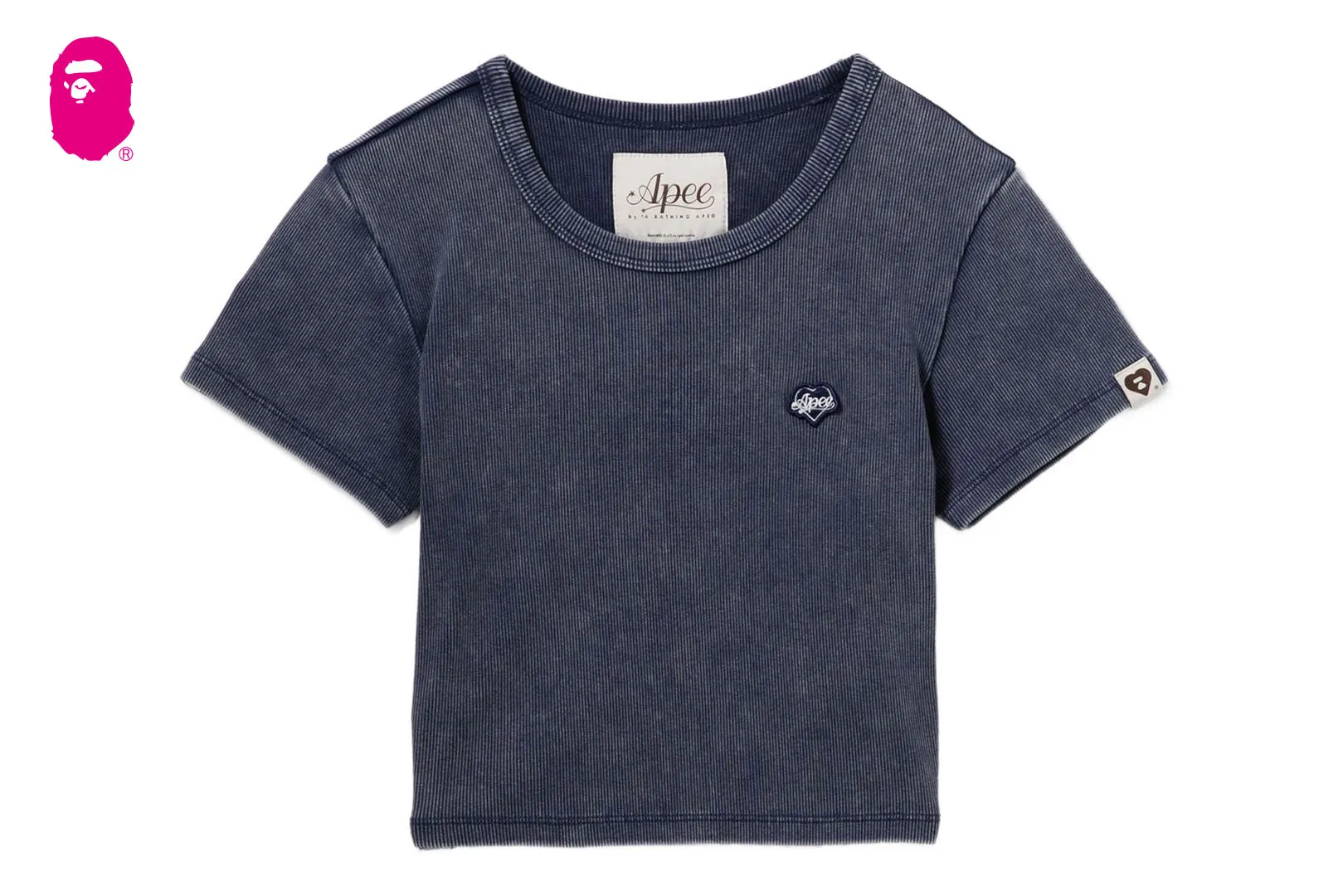 WASHED RIBBED TEE sold by Bape product image thumbnail 4