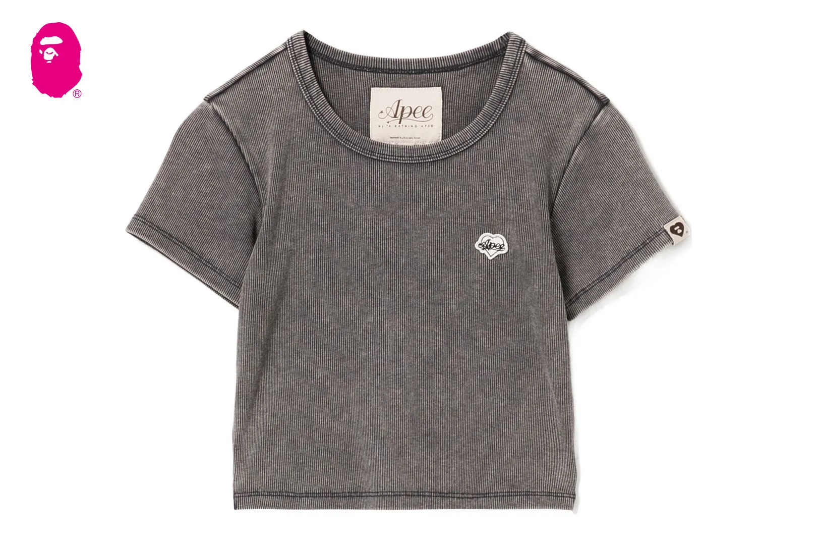 WASHED RIBBED TEE sold by Bape