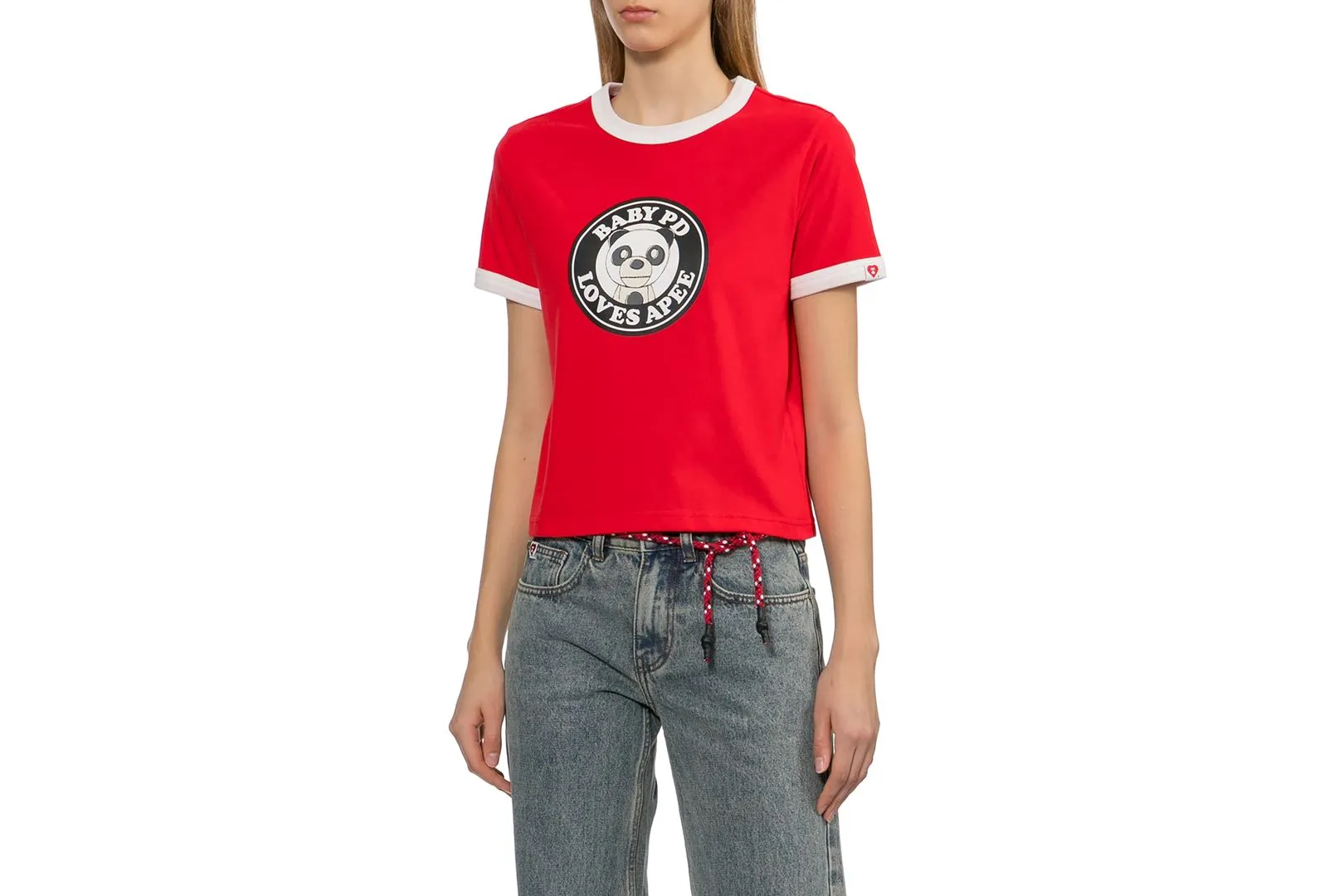 MILO PD PRINTED RINGER CROP TEE sold by Bape product image thumbnail 3