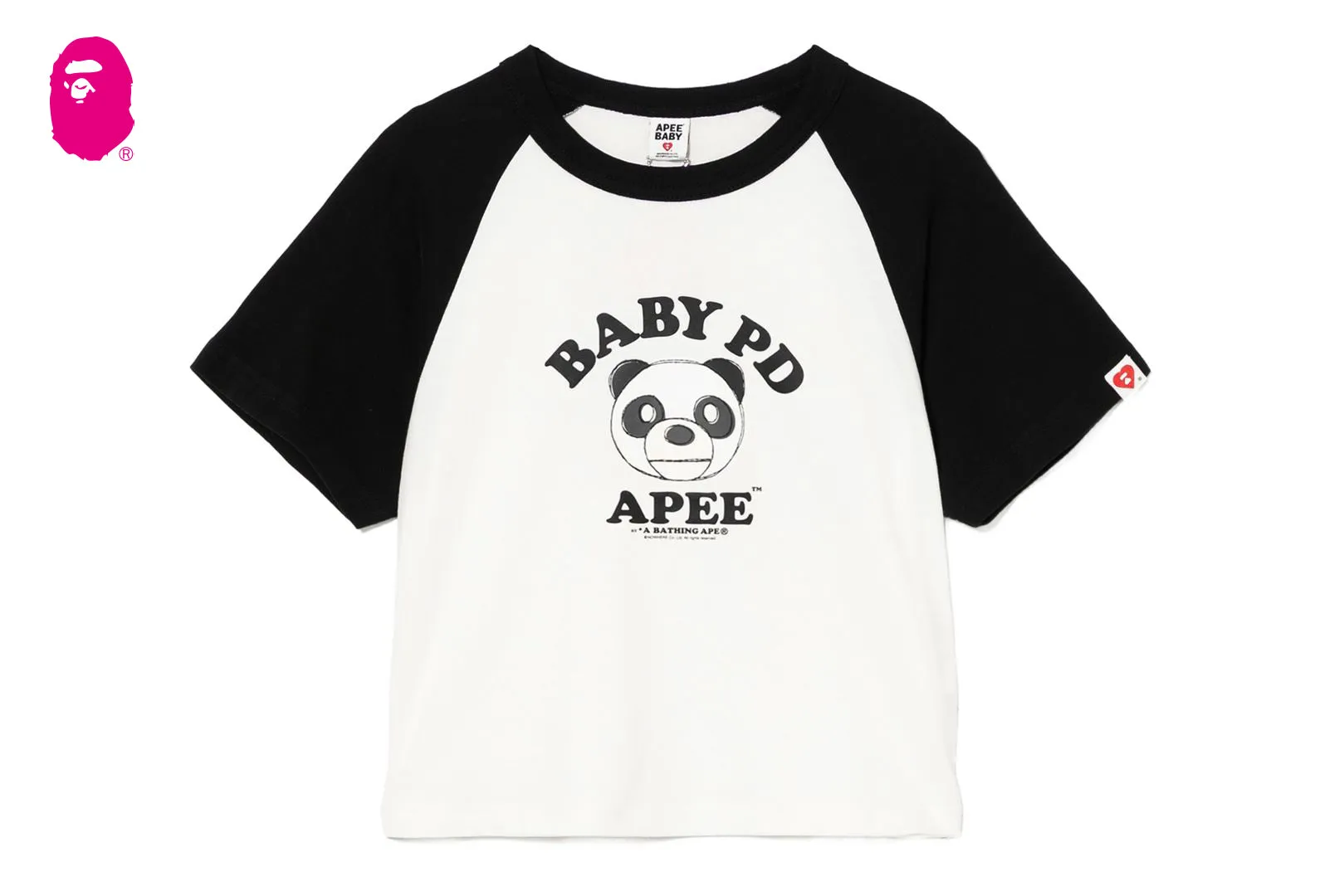 MILO PD PRINTED RAGLAN CROP TEE sold by Bape