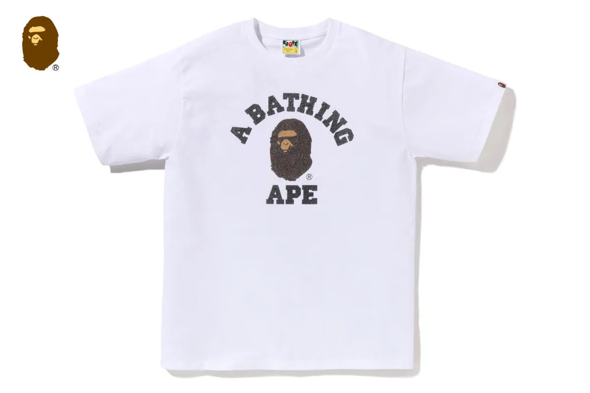 GLASS BEADS COLLEGE TEE made by Bape