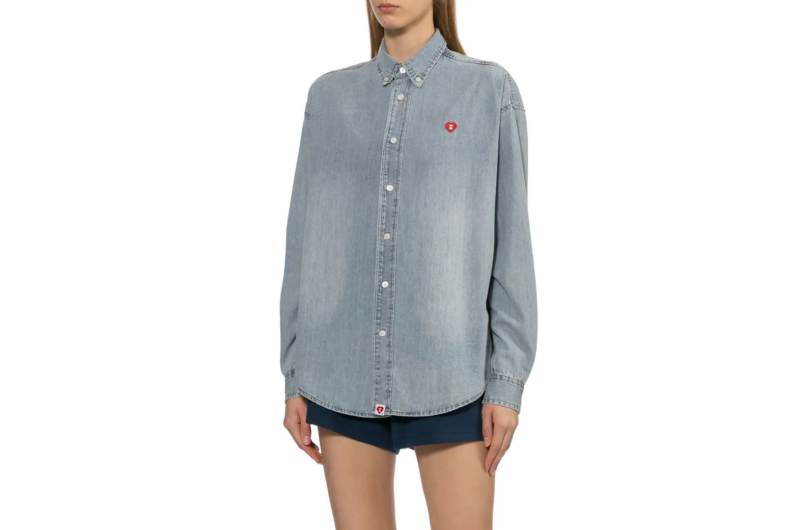 EMBRO BADGE CHAMBRAY BOYFRIEND SHIRT sold by Bape product image thumbnail 3