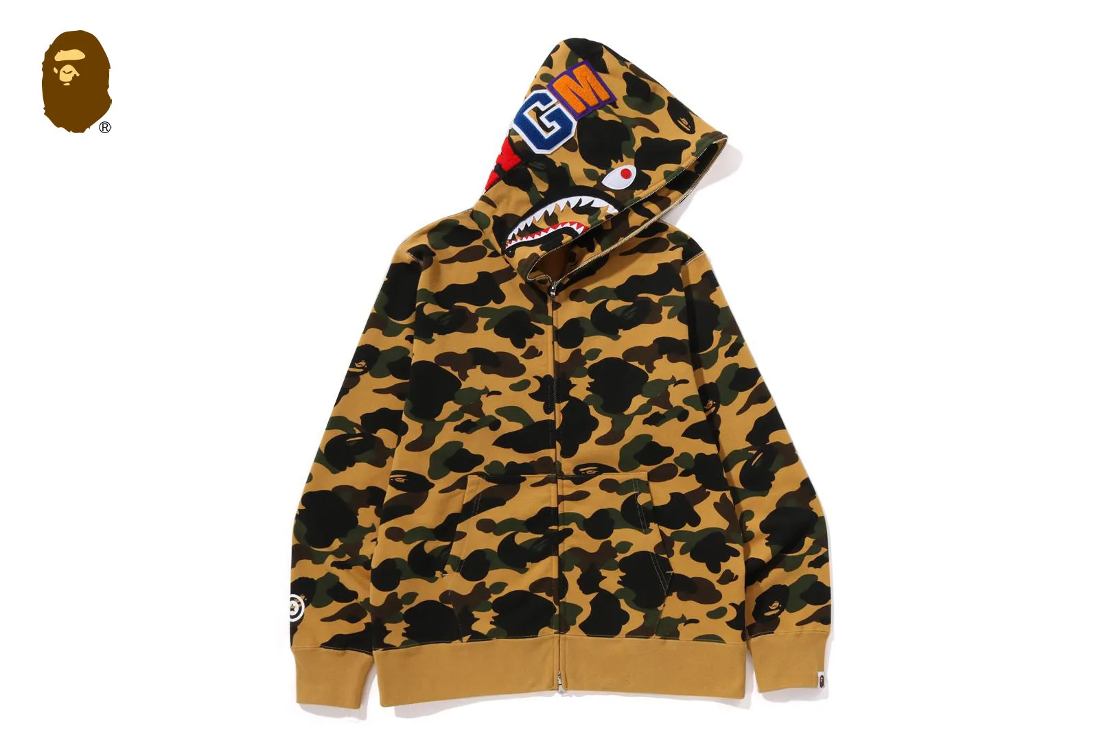 1ST CAMO SHARK FULL ZIP HOODIE sold by Bape product image thumbnail 4