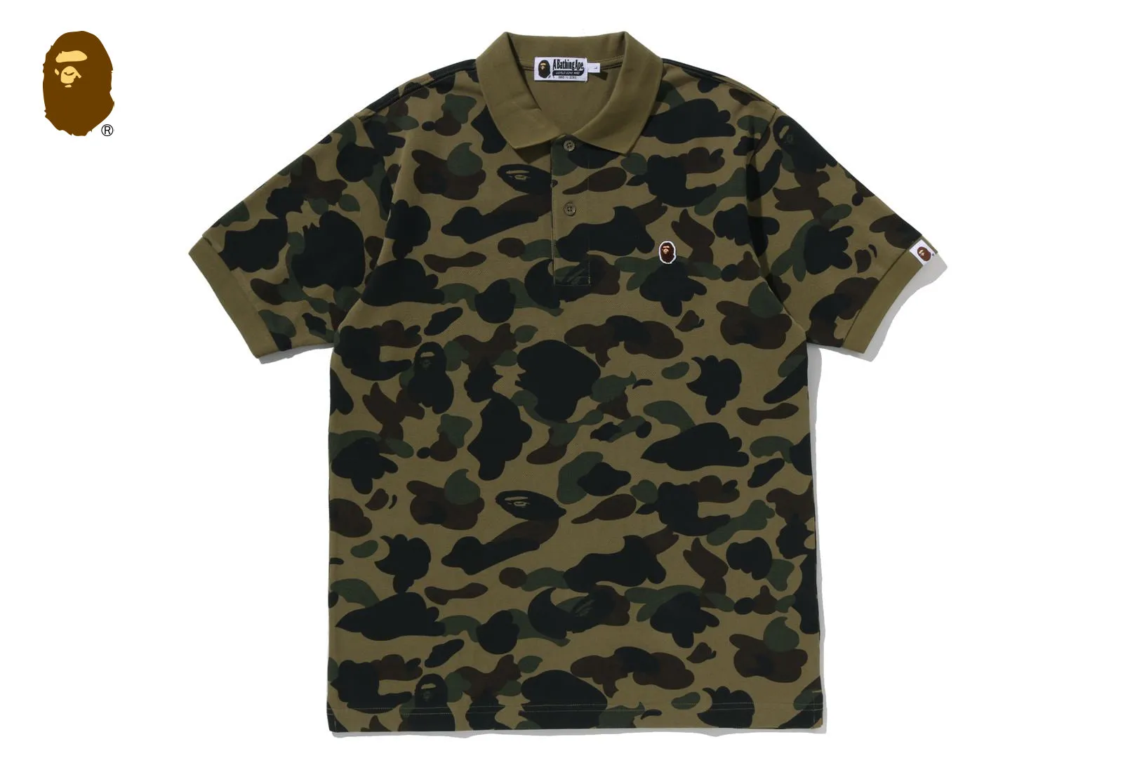 1ST CAMO ONE POINT REGULAR FIT POLO SHIRT sold by Bape