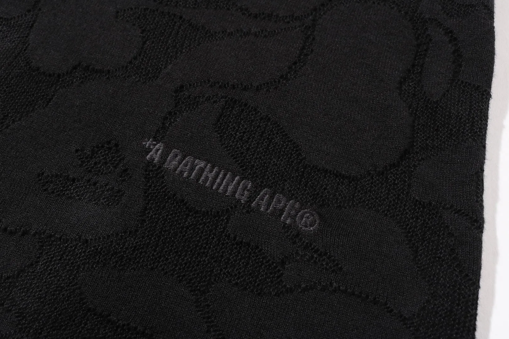 SOLID CAMO JACQUARD RELAXED FIT POLO SHIRT sold by Bape product image thumbnail 3