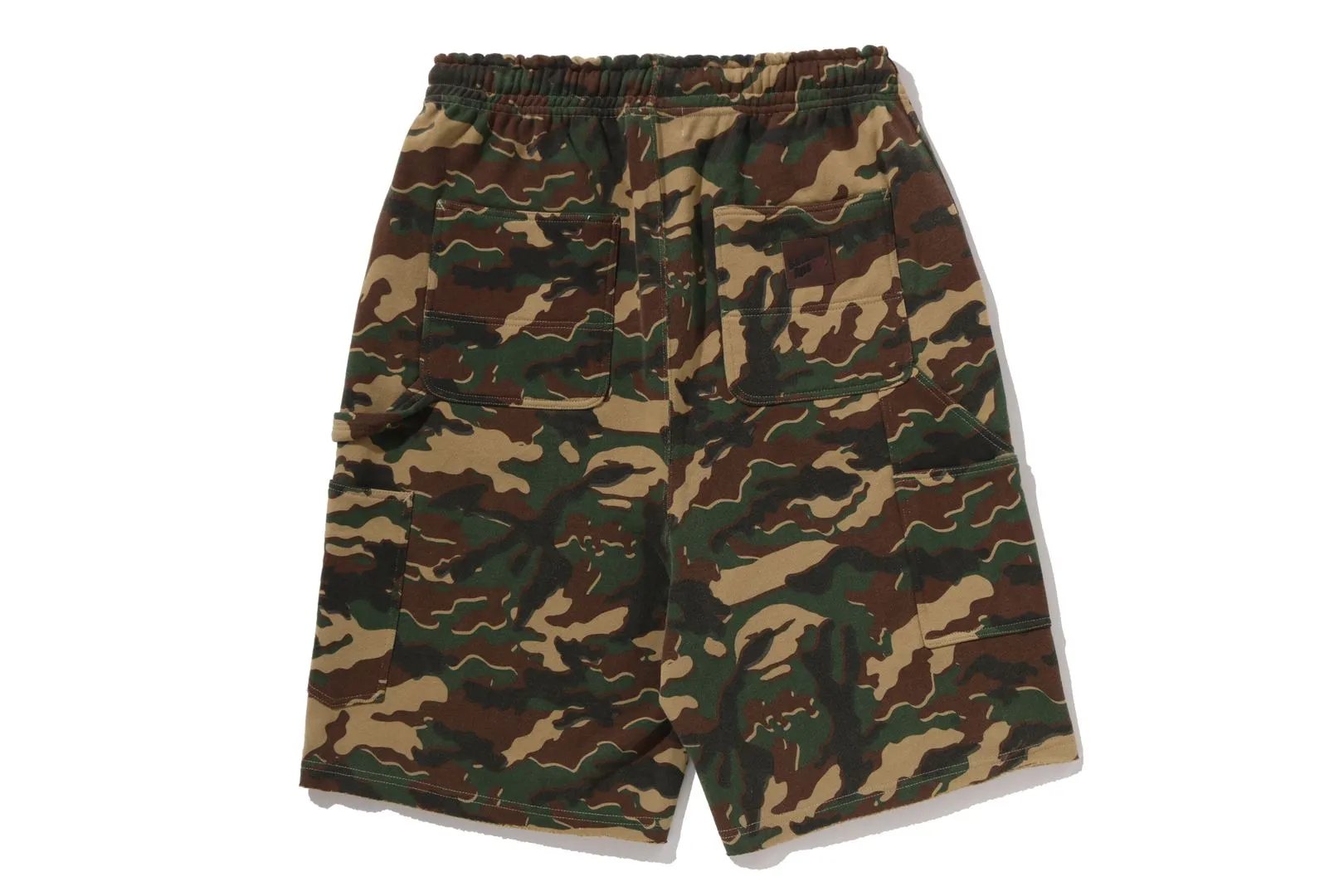 GLITCH WOODLAND CAMO DOUBLE KNEE RELAXED FIT SWEAT SHORTS sold by Bape product image thumbnail 2