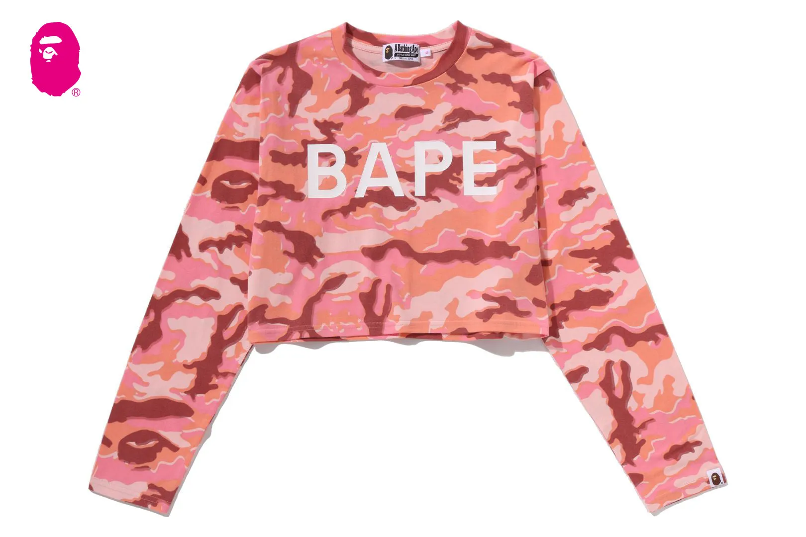 GLITCH WOODLAND CAMO BAPE CROPPED L/S TEE sold by Bape product image thumbnail 4