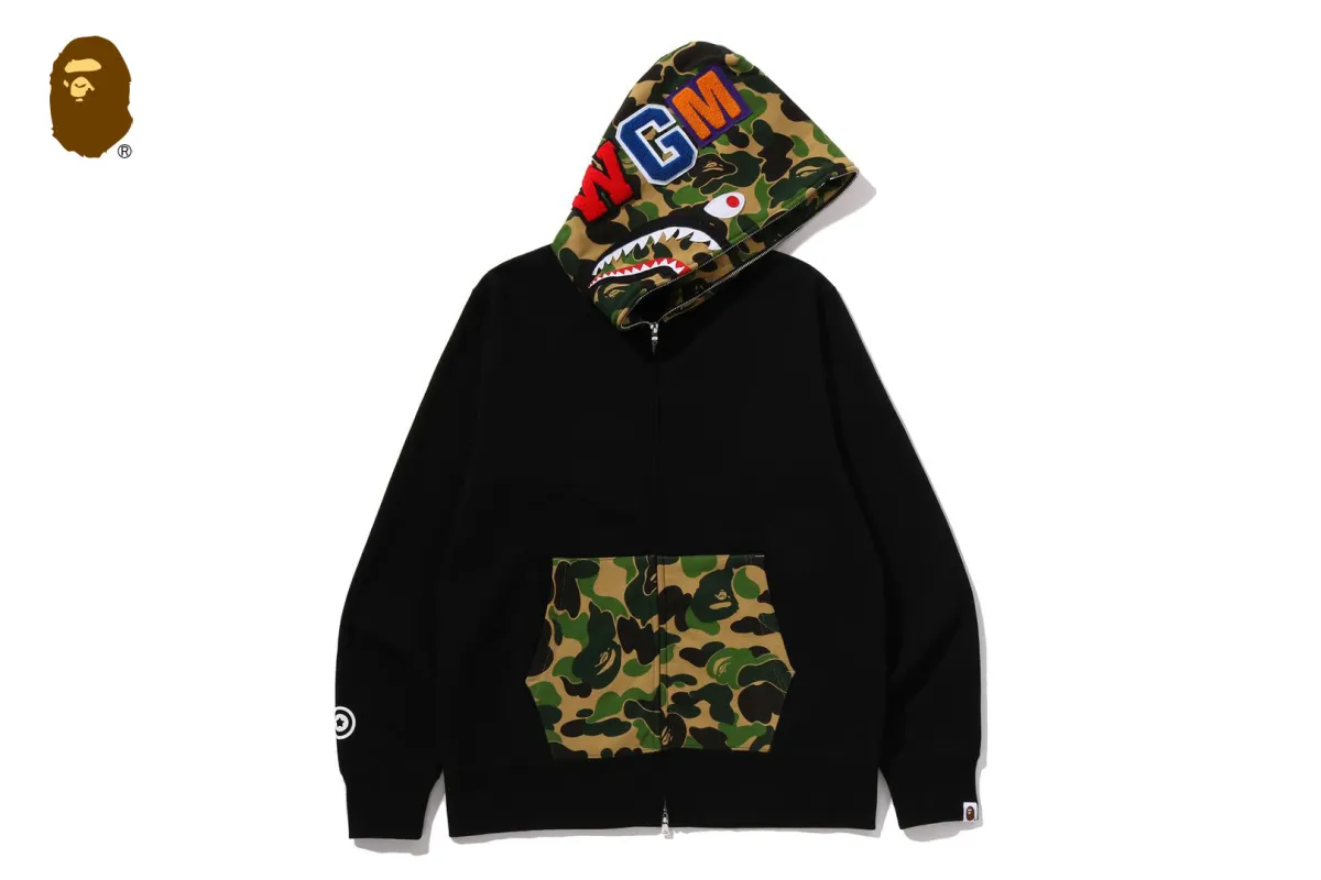 ABC CAMO SHARK FULL ZIP HOODIE made by Bape