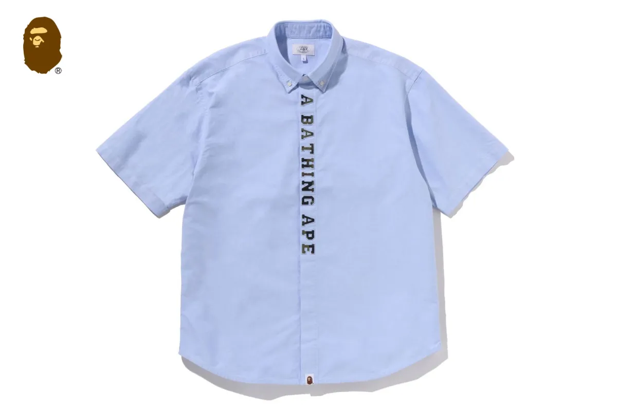 1ST CAMO APPLIQUE OXFORD SS SHIRT made by Bape
