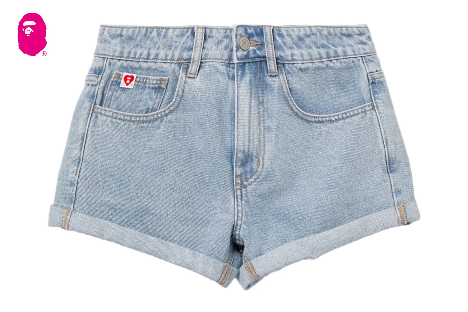 PU BADGE DENIM SHORTS sold by Bape product image thumbnail 4