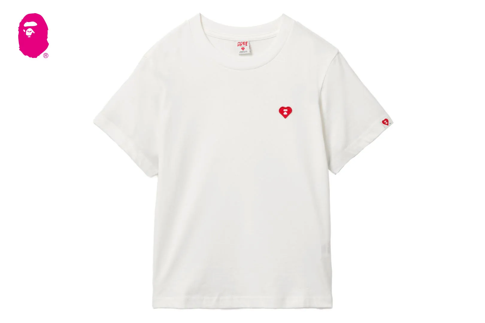 HEART BADGE CROP TEE #1 sold by Bape