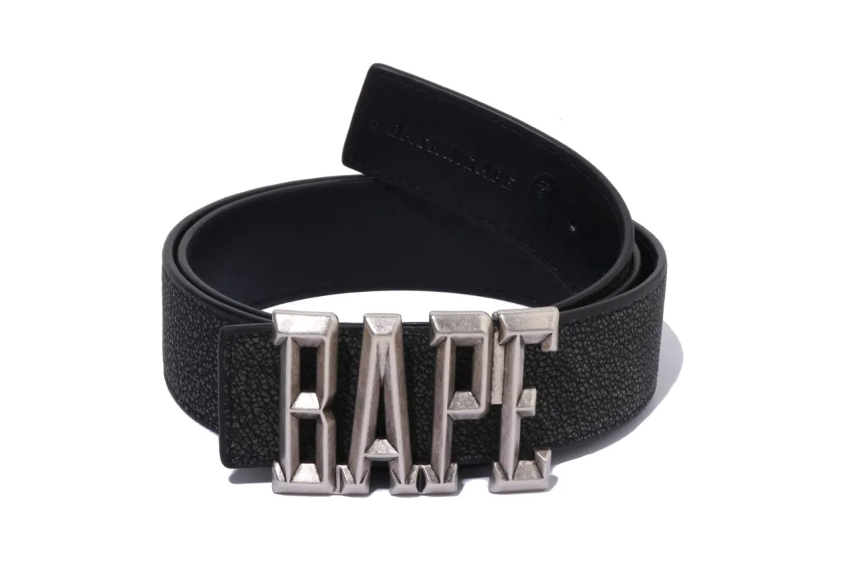 REVERSIBLE LEATHER BELT made by Bape