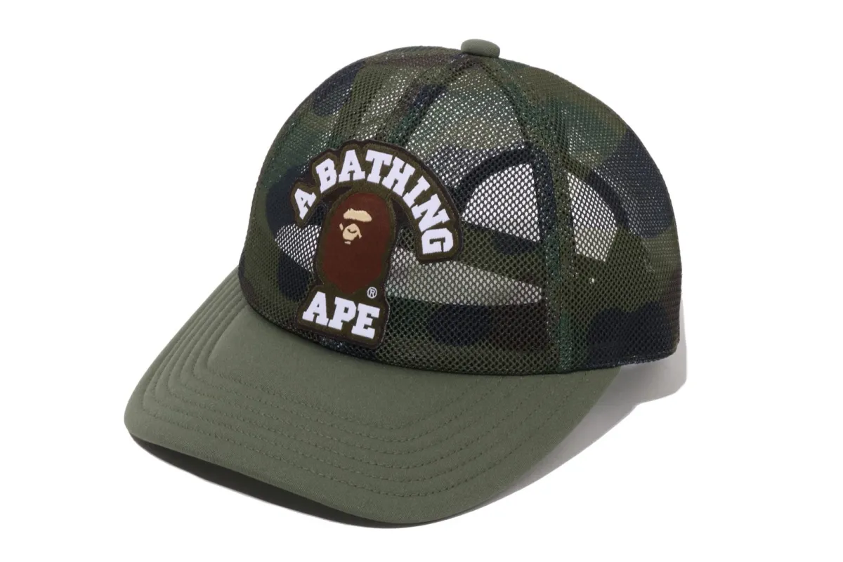 1ST CAMO COLLEGE PATCHED MESH CAP made by Bape