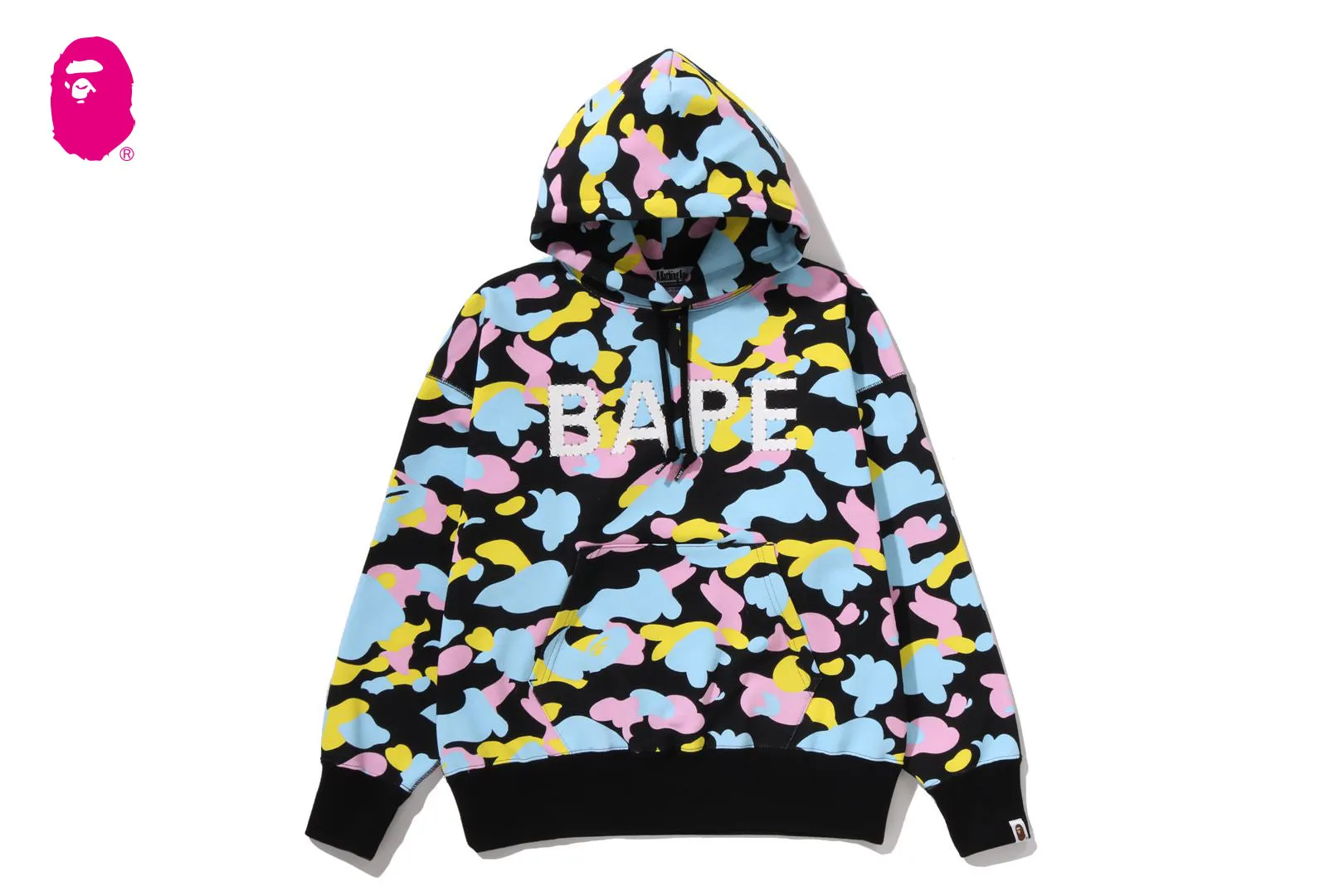 NEW MULTI CAMO LOGO OVERSIZED PULLOVER HOODIE sold by Bape product image thumbnail 4