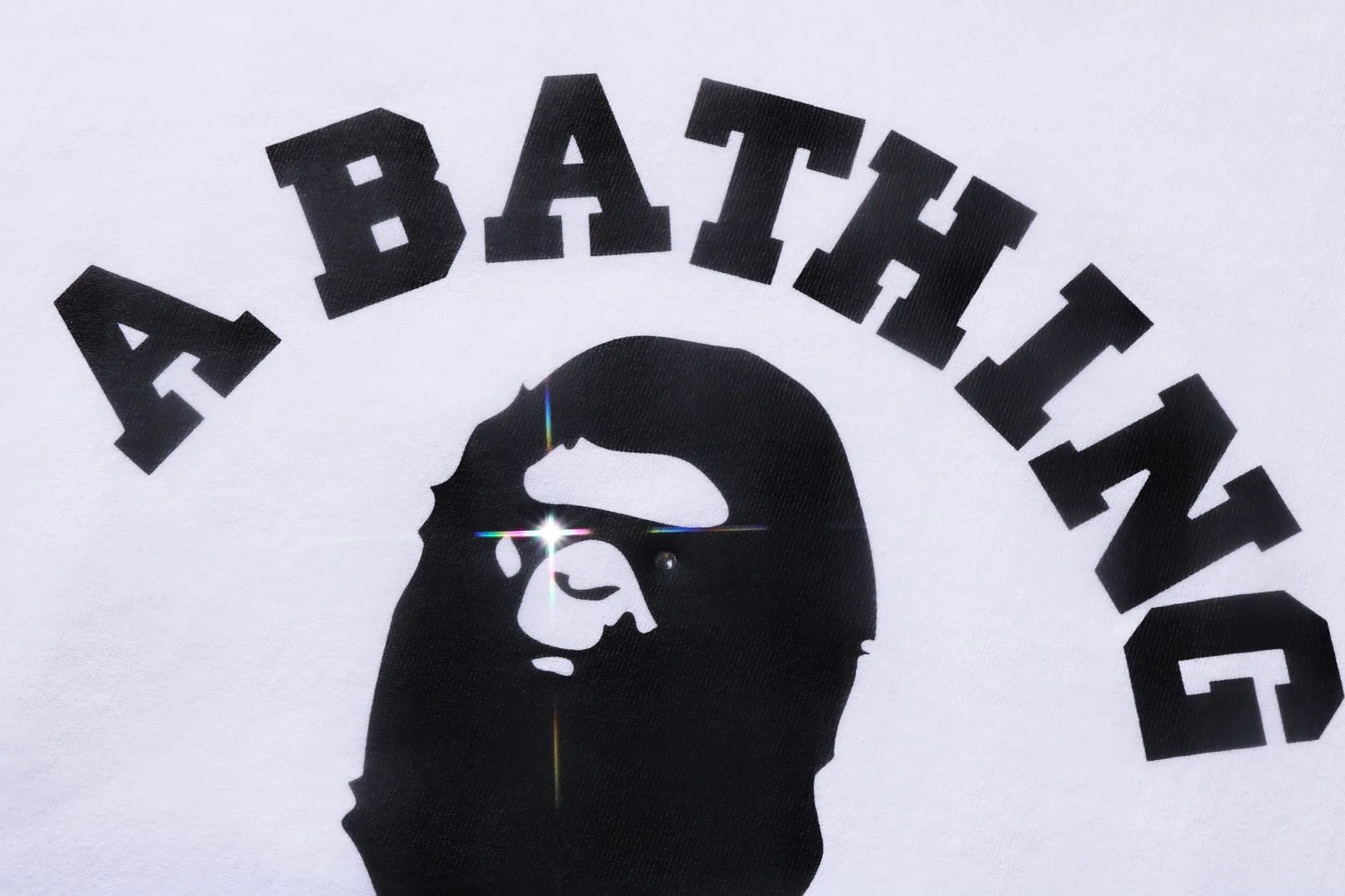 CRYSTAL STONE EYE COLLEGE TEE sold by Bape product image thumbnail 3