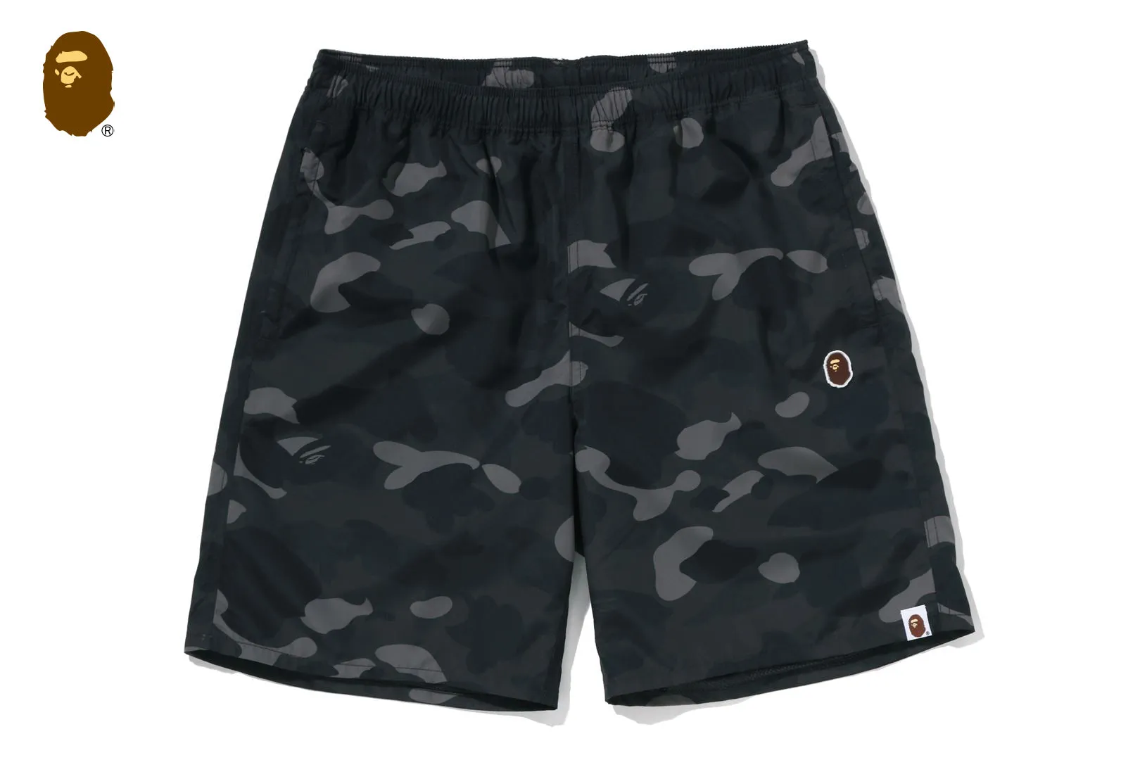 COLOR CAMO APE HEAD ONE POINT BEACH SHORTS sold by Bape