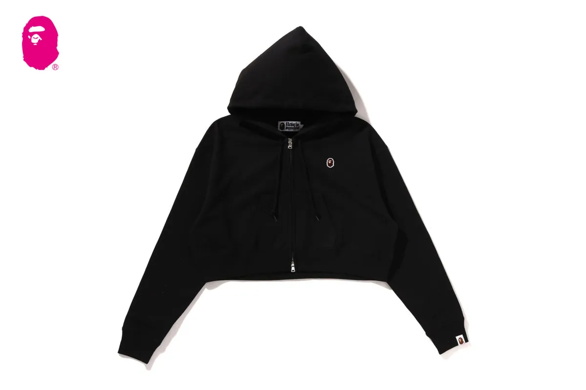APE HEAD ONE POINT CROPPED ZIP HOODIE made by Bape