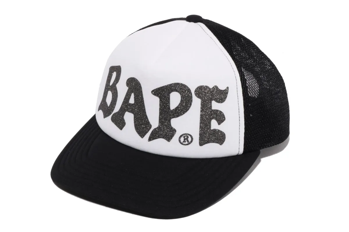 BAPE GLITTER PRINT MESH CAP made by Bape