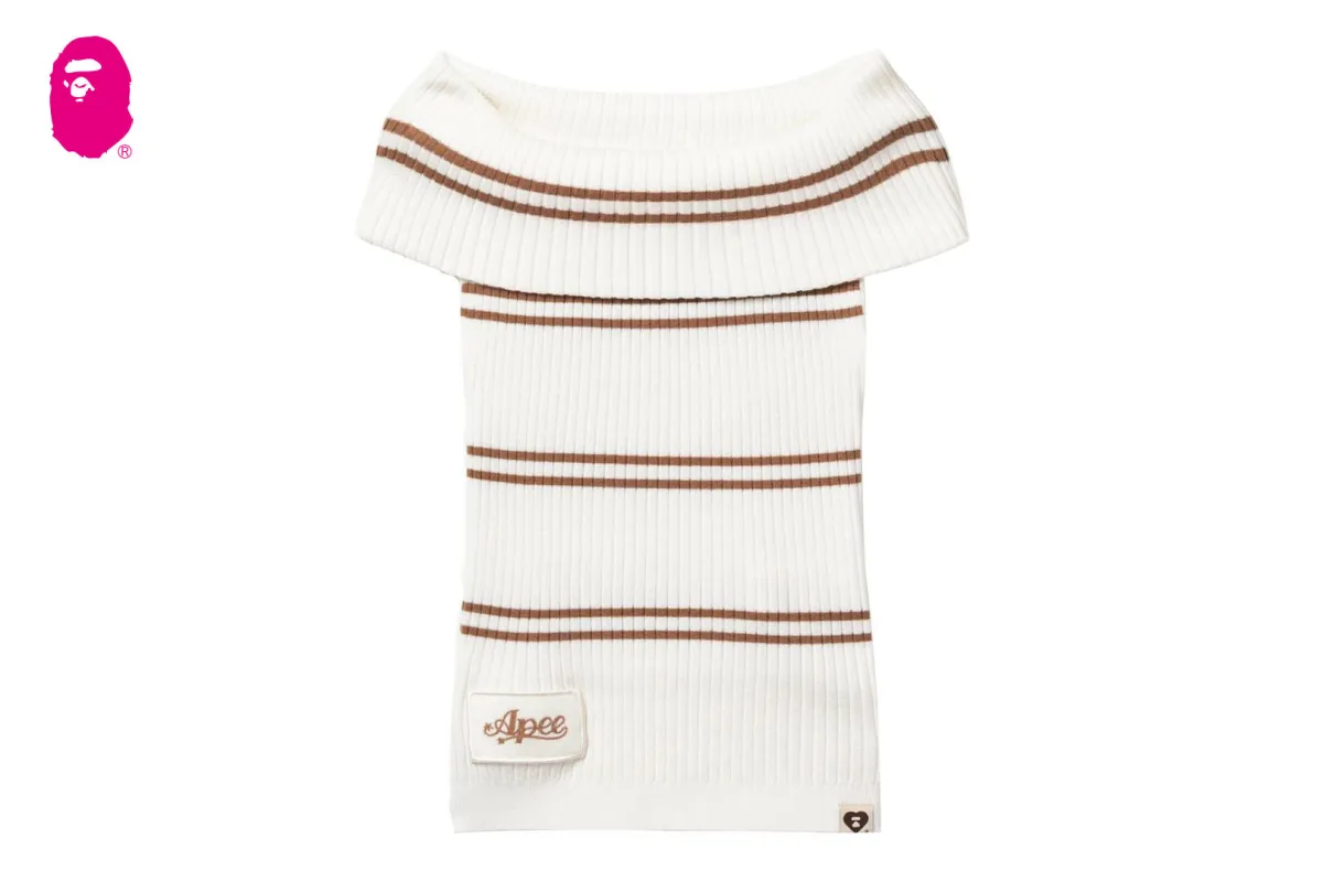 OFF-SHOULDER STRIPES TOP made by Bape