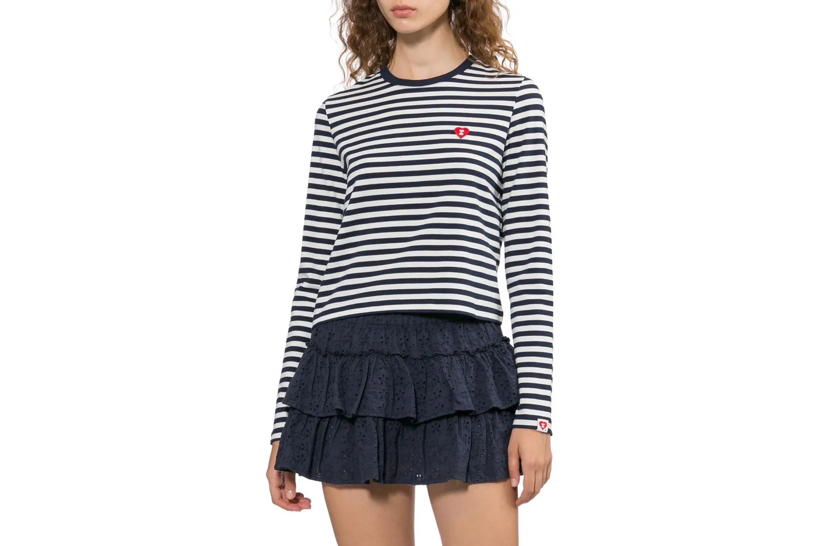 HEART BADGE STRIPED LS TEE sold by Bape product image thumbnail 3