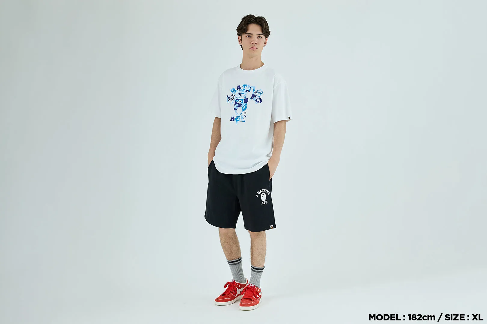 COLLEGE SWEAT SHORTS sold by Bape product image thumbnail 3
