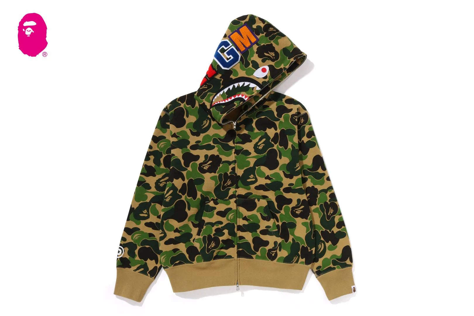 ABC CAMO SHARK FULL ZIP HOODIE sold by Bape product image thumbnail 4
