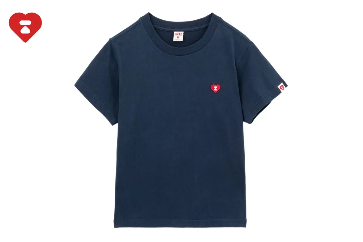 HEART BADGE T-SHIRT #3 made by Bape