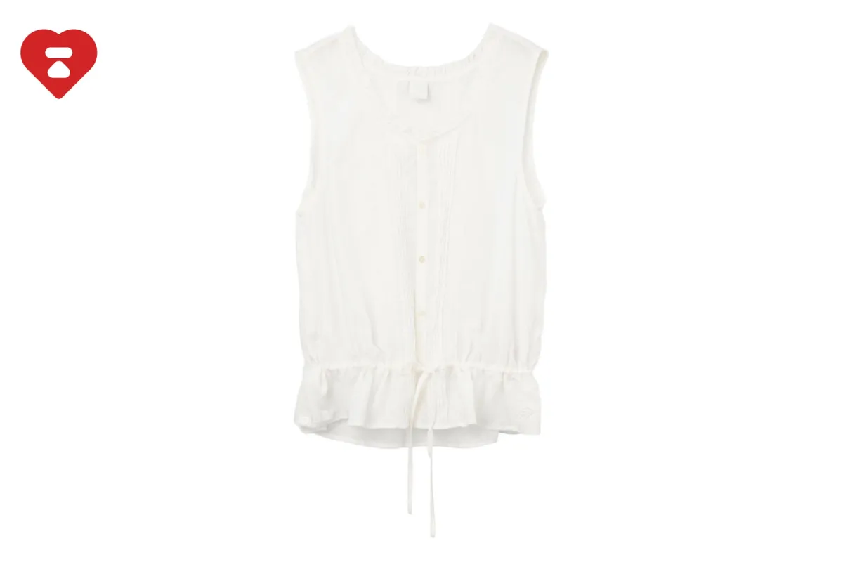 HEART BADGE WOVEN TANK TOP made by Bape
