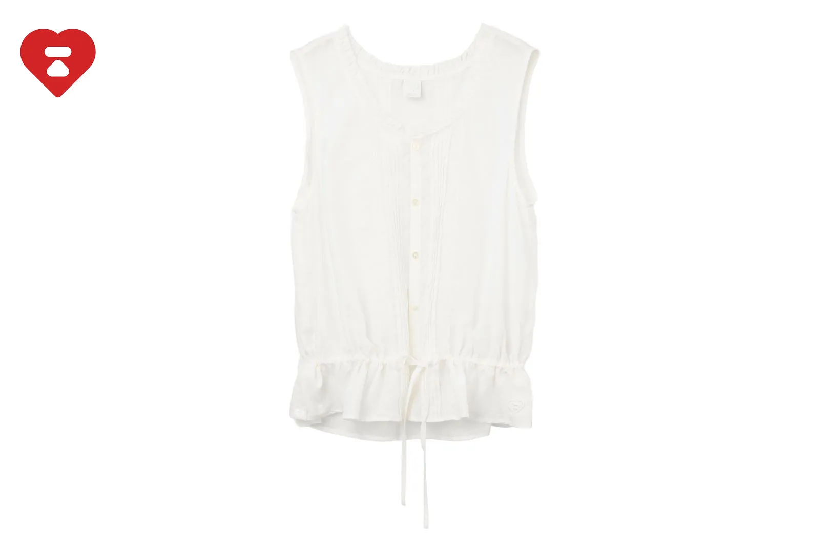 HEART BADGE WOVEN TANK TOP sold by Bape