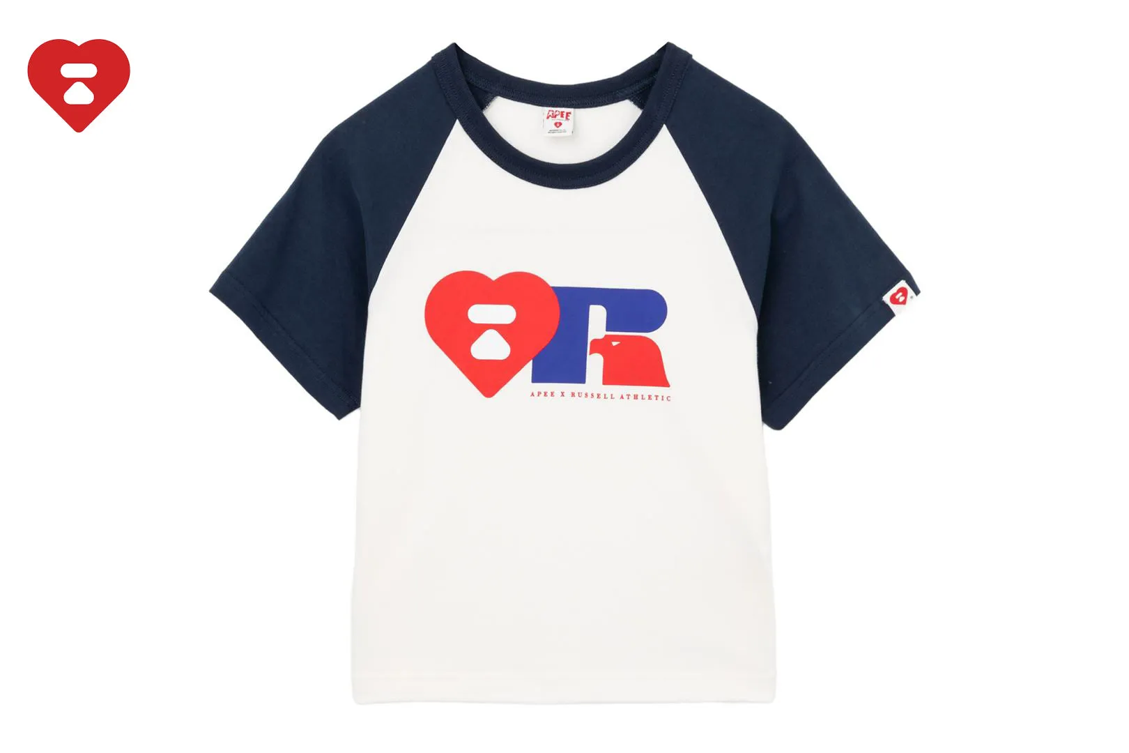 【 APEE X RUSSELL 】RAGLAN SLEEVE TEE sold by Bape