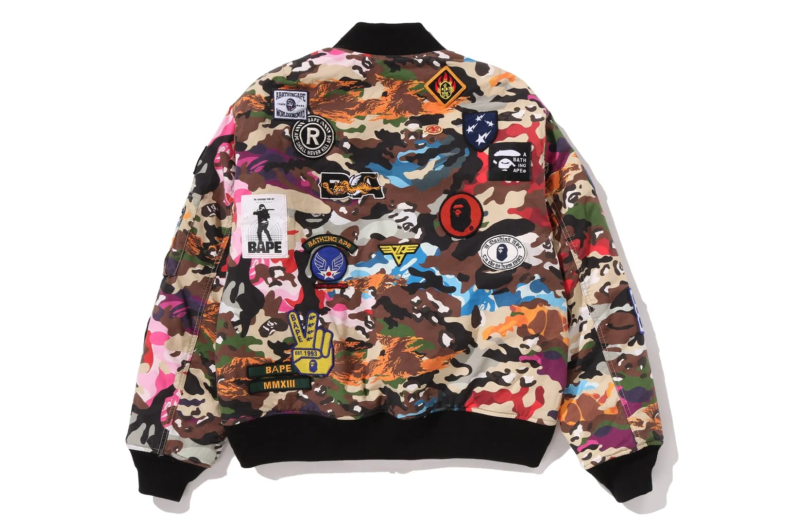 HYBRID CAMO MULTI BADGE PADDED MA-1 sold by Bape product image thumbnail 4