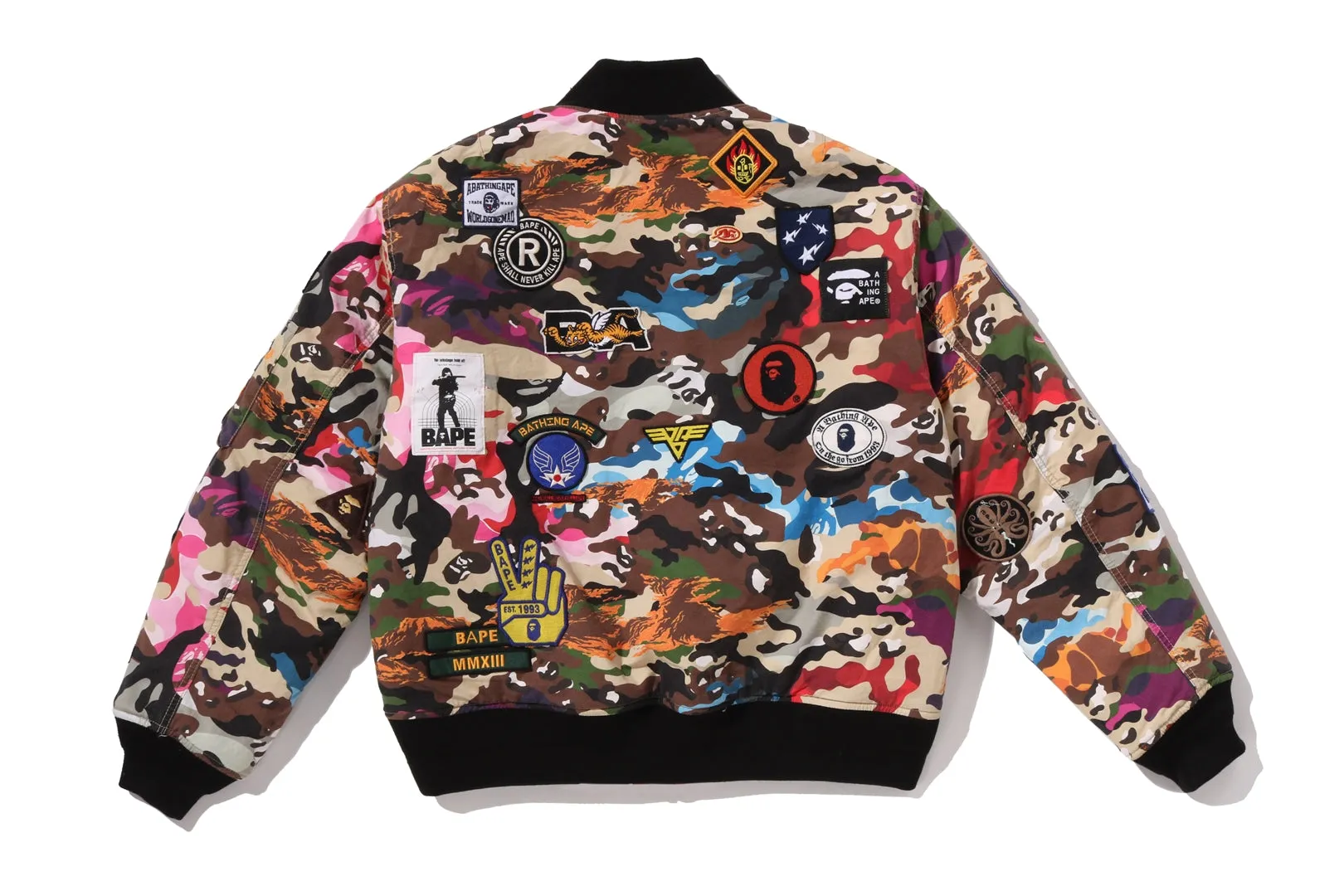 HYBRID CAMO MULTI BADGE PADDED MA-1 sold by Bape product image thumbnail 5