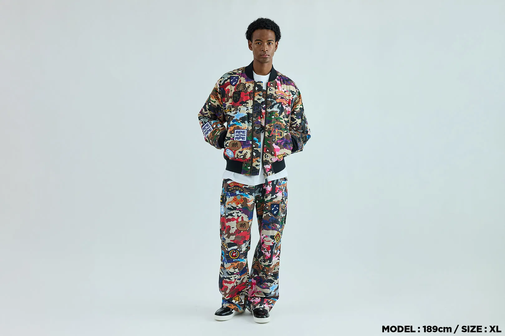 HYBRID CAMO MULTI BADGE PADDED MA-1 sold by Bape product image thumbnail 3