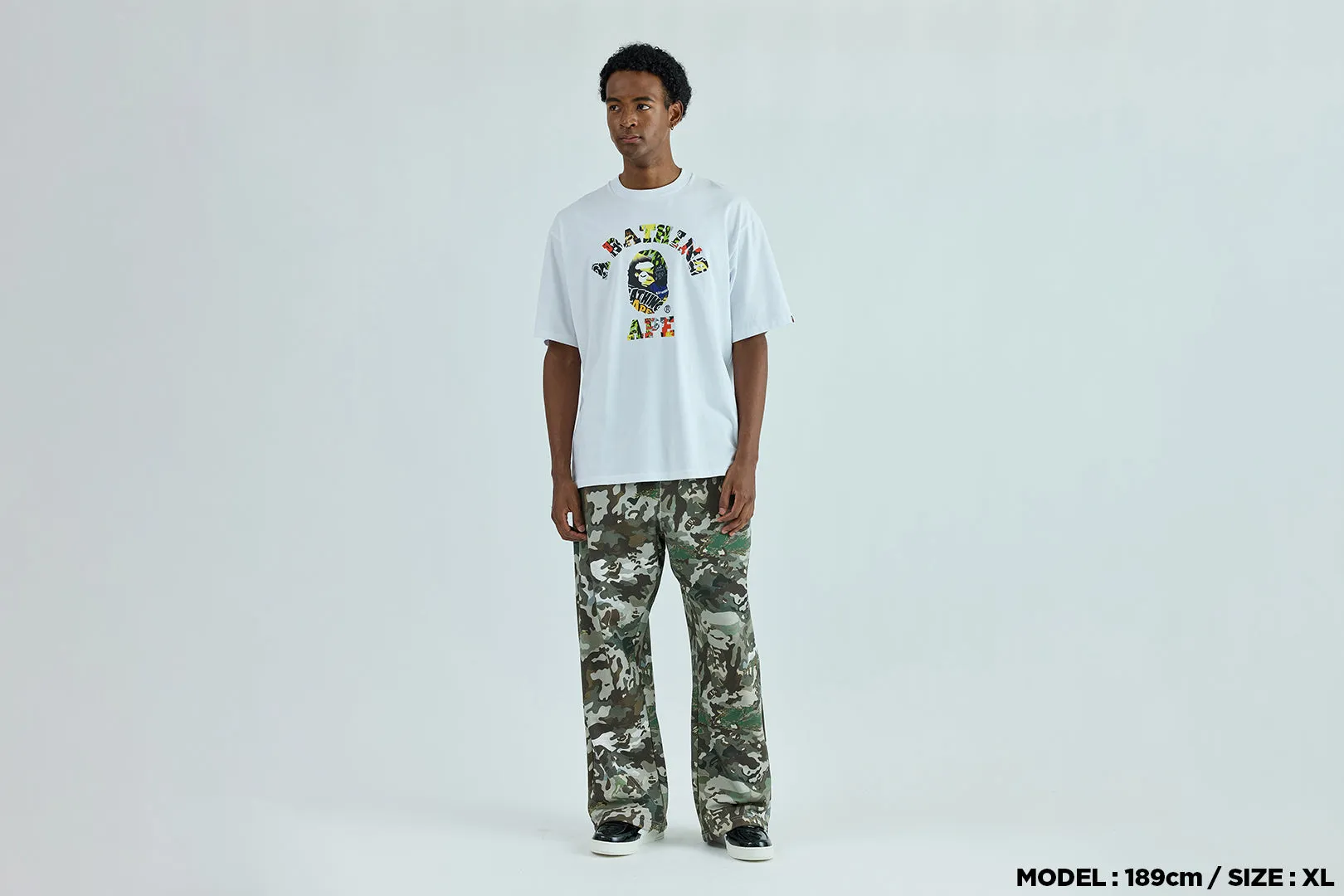 HYBRID CAMO APE FACE LOGO RELAXED FIT SWEATPANTS sold by Bape product image thumbnail 4