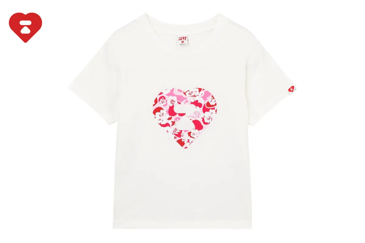 APEE HAWAII HEART PRINTED TEE L made by Bape