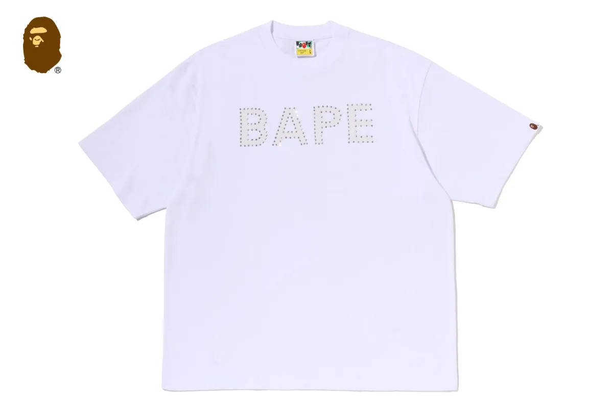 BAPE RHINESTONE LOGO RELAXED FIT TEE made by Bape