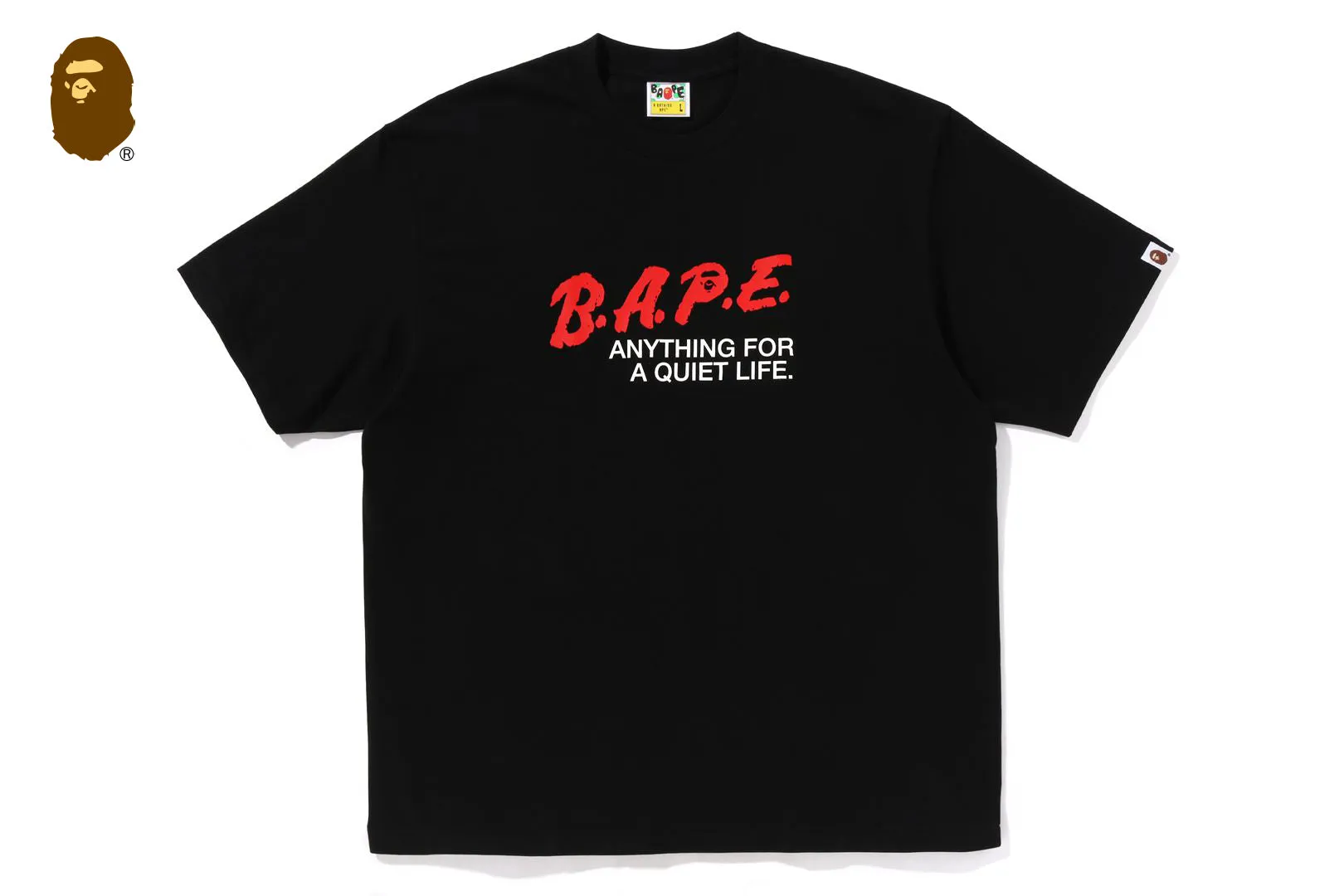 BAPE MOTTO LOGO RELAXED FIT TEE sold by Bape